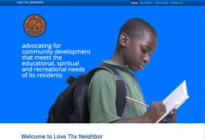 Screenshot of the Love Thy Neighbor website by Inforest Communications