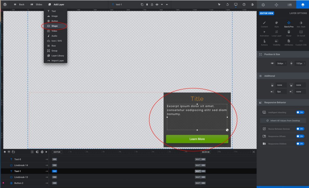 Add the dynamic content in slider revolution